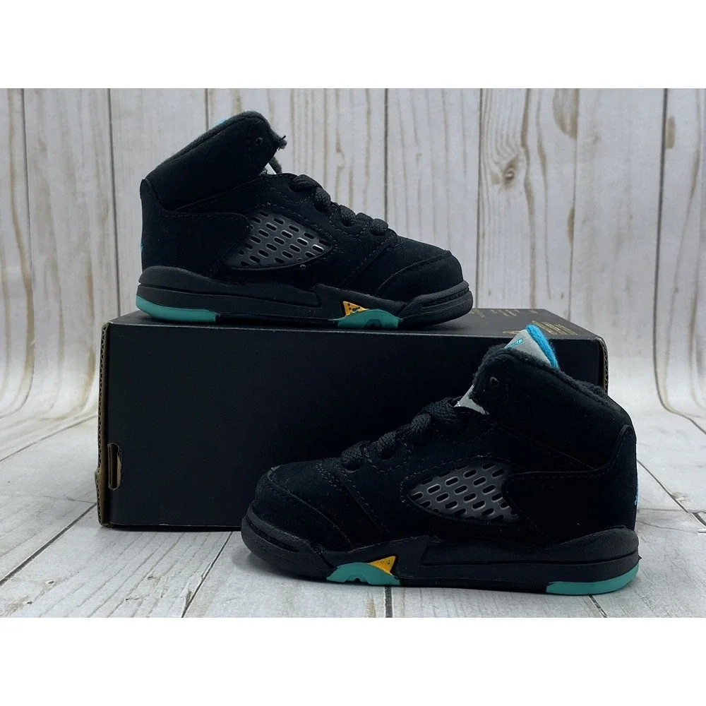 Nike Air Jordan Retro 5 TD Aqua Size 4C 440890‑047